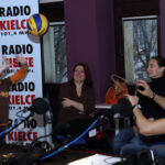 21.02.2016 w DDD gościli przedstawiciele Effectora Kielce. Adrian Buchowski (przyjmujący)  i Adam Swaczyna (asyst. trenera) / Marek Wtorek / Radio Kielce