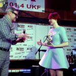 13.02.2016 Kielce. Specjalne Mikrofony Made in Kielce. Wokalistka Roku Aga Dyk. / Jarosław Kubalski / Radio Kielce