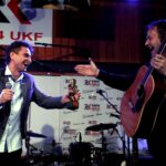 13.02.2016 Kielce. Specjalne Mikrofony Made in Kielce.  Janusz Radek i Tomasz Kordeusz. / Jarosław Kubalski / Radio Kielce