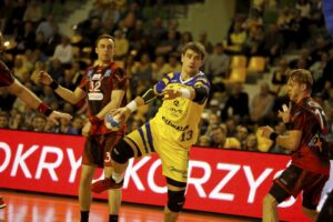 16.02.2016 Kielce. Mecz Vive Tauron Kielce - Borodino Legionowo. Julen Aginagalde. / Jarosław Kubalski / Radio Kielce