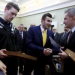 18.02.2016 Kielce. Piłkarze Vive Tauron Kielce zostali uhonorowani podczas Sesji Rady miasta za promocje Kielc. / Jarosław Kubalski / Radio Kielce