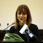 18.02.2016 Kielce. Laura Godek - Miąsik została uhonorowana podczas Sesji Rady. Znalazła się magazynie "Forbes" w  gronie 30 najbardziej uzdolnionych młodych przedsiębiorców w Europie. / Jarosław Kubalski / Radio Kielce