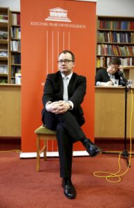 20.02.2016 Kielce . Rzecznik Praw Obywatelskich Adam Bodnar podczas spotkania z mieszkańcami. / Jarosław Kubalski / Radio Kielce