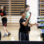 23.02.2016 Bilcza. Trening tenisistów stołowych Orlęta Bilcza. / Jarosław Kubalski / Radio Kielce