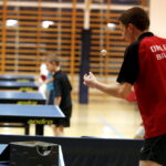 23.02.2016 Bilcza. Trening tenisistów stołowych Orlęta Bilcza. / Jarosław Kubalski / Radio Kielce