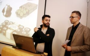 24.02.2016 Kielce . Rozpoczęcie trzeciej edycji Italian Design School w Institute of Design. Andrea Busatto. / Jarosław Kubalski / Radio Kielce