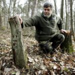 25.02.2016 Góra Chełmowa. Świętokrzyski Park Narodowy. Wycinka drzew. Lech Buchholz, zastępca dyrektora ŚPN. / Jarosław Kubalski / Radio Kielce