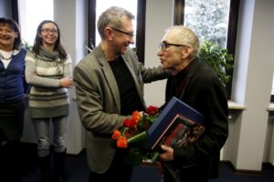 26.02.2016 Kielce. Bronisław Opałko został uhonorowany przez rozgłośnię Radia Kielce za 40 lat pracy twórczej. / Jarosław Kubalski / Radio Kielce