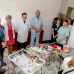 2.2.2016 Kielce. Mikołaj, Hubert i Albert, trojaczki, zostały dziś wypisane do domu. Chłopcy urodzili 30 grudnia 2015 roku. / Wojciech Habdas / Radio Kielce