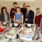 2.2.2016 Kielce. Mikołaj, Hubert i Albert, trojaczki, zostały dziś wypisane do domu. Chłopcy urodzili 30 grudnia 2015 roku. / Wojciech Habdas / Radio Kielce