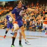 11.02.2016 Krisianstad. IFK-VTK. Druga połowa meczu. Denis Buntić / Stanisław Blinstrub / Radio Kielce