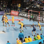 28.02.2016 Montpellier – Vive Tauron Kielce. Druga połowa meczu / Robert Kusiej / Radio Kielce