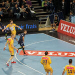 28.02.2016 Montpellier – Vive Tauron Kielce. Pierwsza część meczu. / Robert Kusiej / Radio Kielce