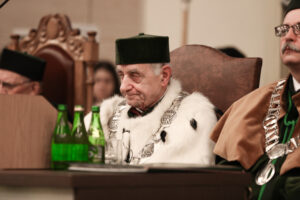 24.02.2016 Politechnika Świętokrzyska. Nadanie tytułu doktora honoris causa prof. Kazimierzowi Fladze. Rektor UJK Stanisław Adamczak / Stanisław Blinstrub / Radio Kielce