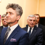 22.02.2015. Otwarcie Biura Poselskiego Bogdana Latosińskiego. Krzysztof Słoń / Stanisław Blinstrub / Radio Kielce