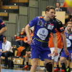 11.02.2016 Krisianstad. IFK-VTK. Druga połowa meczu. Tobias Reichman / Stanisław Blinstrub / Radio Kielce