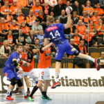 11.02.2016 Krisianstad. IFK-VTK. Pierwsza część meczu. Mateusz Kus i Denis Buntić / Stanisław Blinstrub / Radio Kielce