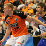 11.02.2016 Krisianstad. IFK-VTK. Druga połowa meczu. Frederic Pettersson / Stanisław Blinstrub / Radio Kielce