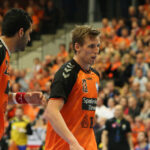 11.02.2016 Krisianstad. IFK-VTK. Druga połowa meczu. Olaffur Abdres Gudmundsson / Stanisław Blinstrub / Radio Kielce