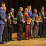 9.2.2016 Kielce. Gala wręczenia "Świętokrzyskich Victorii". Nominowani w kategorii "Przedsiębiorczość" / Wojciech Habdas / Radio Kielce