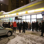 11.2.2016 Kielce. Handlowcy wyruszają na protest przed Sejmem / Wojciech Habdas / Radio Kielce