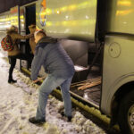 11.2.2016 Kielce. Handlowcy wyruszają na protest przed Sejmem / Wojciech Habdas / Radio Kielce