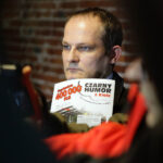 29.2.2016 Kielce. Konferencja prasowa przedstawicieli Komitetu Referendalnego, Arkadiusz Stawicki, i nowy rzecznik prasowy Komitetu Referendalnego Maksymilian Materna. / Wojciech Habdas / Radio Kielce