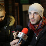 29.2.2016 Kielce. Konferencja prasowa przedstawicieli Komitetu Referendalnego, Arkadiusz Stawicki, i nowy rzecznik prasowy Komitetu Referendalnego Maksymilian Materna. / Wojciech Habdas / Radio Kielce