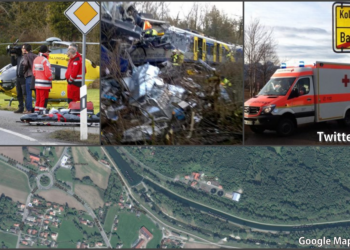 09.02.2016 Wypadek kolejowy w Bawarii / Twitter/Google Map