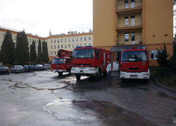 Pożar w ostrowieckiej lecznicy (22 marca 2016 r.) / Teresa Czajkowska / Radio Kielce