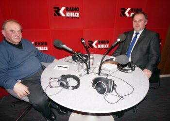 21.03.2016 Punkty Widzenia w studiu w Sandomierzu. Robert Ciśla i Marek Kwitek / Grażyna Szlęzak-Wójcik / Radio Kielce