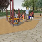 14.03.2016 Wizualizacja strefy zabaw na Skwerze Szarych Szeregów. Fabryka Piasku / UM Kielce