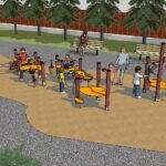 14.03.2016 Wizualizacja strefy zabaw na Skwerze Szarych Szeregów. Fabryka Piasku / UM Kielce