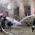 01.03.2016. Pożar kamienicy przy ulicy Słowackiego w Kielcach / Stanisław Blinstrub / Radio Kielce