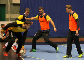 18.03.2016. Trening Vive Tauronu przed meczem z Mieszkowem Brześć / Radio Kielce