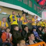 19.03.2016. 1/8 finału Ligi Mistrzów: Mieszkow Brześć - Vive Tauron Kielce. Kieleccy kibice / Kamil Król / Radio Kielce