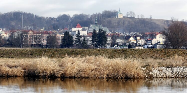 29.01.2016 Pińczów. Widok na miasto od strony Nidy. / Jarosław Kubalski / Radio Kielce