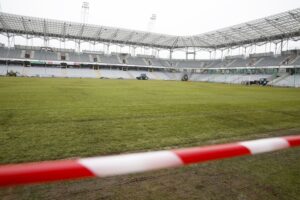 07.03.2016 Kielce, Stadion Korony. Nowa murawa. / Jarosław Kubalski / Radio Kielce