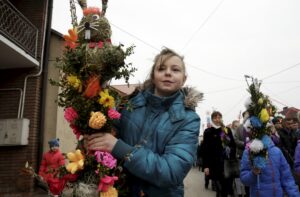 20.03.2016 Skalbmierz. Niedziela Palmowa. Palmy Wielkanocne. / Jarosław Kubalski / Radio Kielce