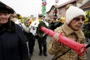 20.03.2016 Skalbmierz. Niedziela Palmowa. Palmy Wielkanocne. / Jarosław Kubalski / Radio Kielce