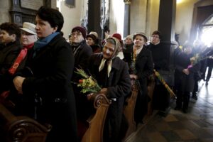 20.03.2016 Skalbmierz. Niedziela Palmowa. Palmy Wielkanocne. / Jarosław Kubalski / Radio Kielce