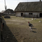 28.03.2016 Tokarnia. Muzeum Wsi Kieleckiej. Turyści spacerują po skansenie w Poniedziałek Wielkanocny / Jarosław Kubalski / Radio Kielce