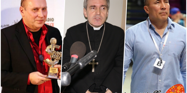 27.03.2016 Moja Wielkanoc. Włodek Pawlik, bp Krzysztof Nitkiewicz, Tałant Dujszebajev / Radio Kielce