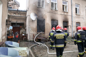 01.03.2016 Kielce. Pożar mieszkania w kamienicy przy Słowackiego / Radio Kielce