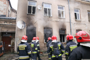 01.03.2016 Kielce. Pożar mieszkania w kamienicy przy Słowackiego / Radio Kielce