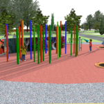 14.03.2016 Wizualizacja strefy zabaw na Skwerze Szarych Szeregów. Ścianka / UM Kielce