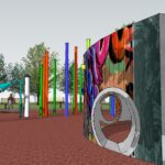 14.03.2016 Wizualizacja strefy zabaw na Skwerze Szarych Szeregów. Ścianka / UM Kielce