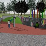 14.03.2016 Wizualizacja strefy zabaw na Skwerze Szarych Szeregów. Ścianka / UM Kielce