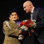 2.3.2016 Kielce.  Trzecie spotkanie edukacyjne "Pamięć bohaterom", połączone z wręczeniem nagród  zwycięzcom konkursu "Żołnierze wyklęci, pamięci zapomnianym bohaterom naszego regionu". Jadwiga Życińska ps. "Zośka" / Wojciech Habdas / Radio Kielce