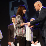 2.3.2016 Kielce.  Trzecie spotkanie edukacyjne "Pamięć bohaterom", połączone z wręczeniem nagród  zwycięzcom konkursu "Żołnierze wyklęci, pamięci zapomnianym bohaterom naszego regionu". / Wojciech Habdas / Radio Kielce